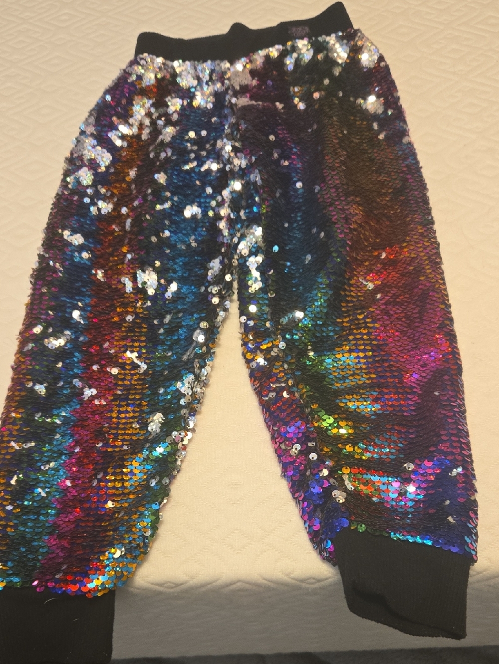 JoJo Siwa Kids  Sequin Rainbow Jogger Pants - Black Waistband